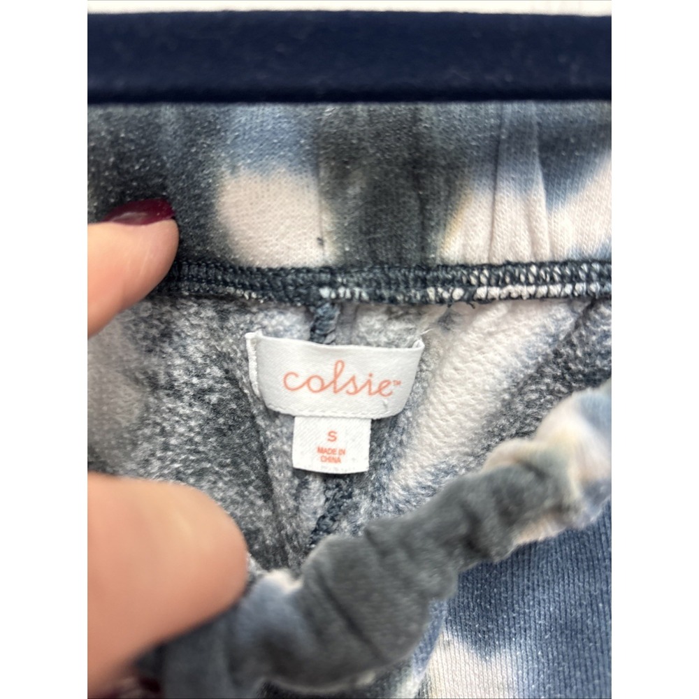 Colsie Woman's Tie Dye  Drawstring Fleece Draw String Jogger Sweatpants - Small‎ - Picture 2 of 7